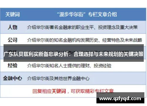 广东队贝兹利买断备忘录分析：合理选择与未来规划的关键决策