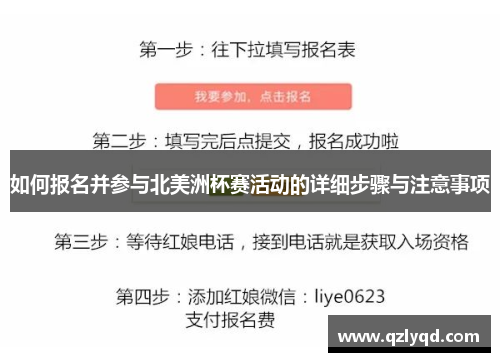 如何报名并参与北美洲杯赛活动的详细步骤与注意事项 如何报名并参与北美洲杯赛活动的详细步骤与注意事项